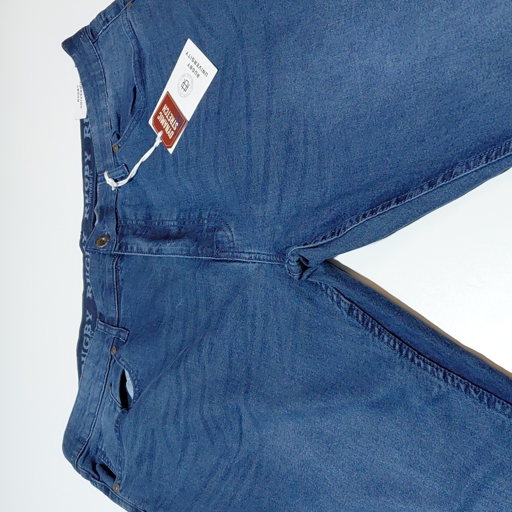 RUGBY UNIVERSITY Men's Dynamic Stretch Blue Jeans - 46x32